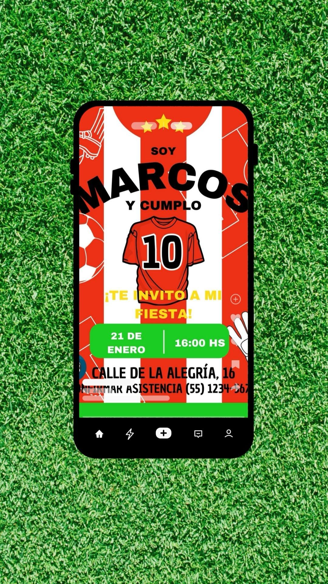 Invitación digital - Fútbol