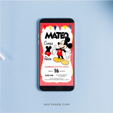 Invitación Digital - Mickey Mouse